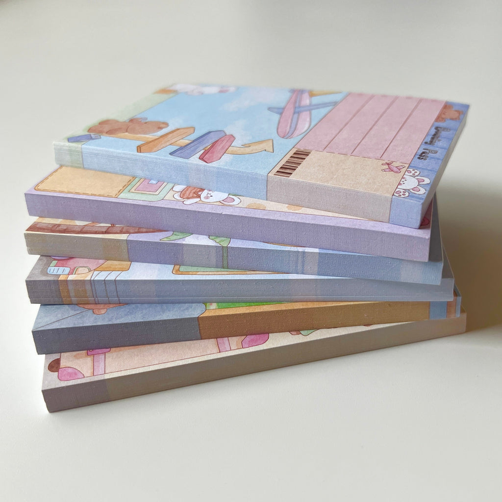 ✈️ Bear & Bunny Travel Memo Pad Set