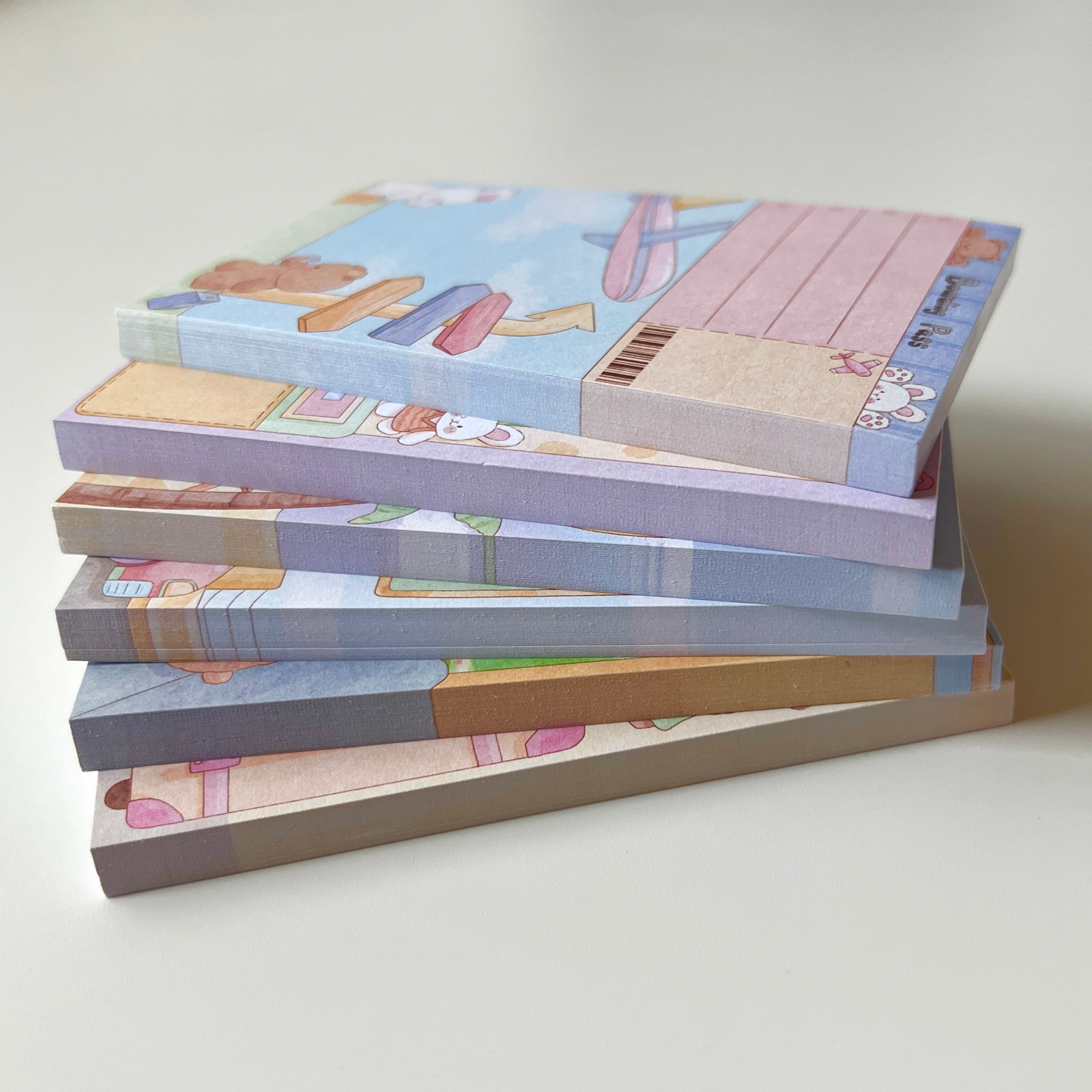✈️ Bear & Bunny Travel Memo Pad Set