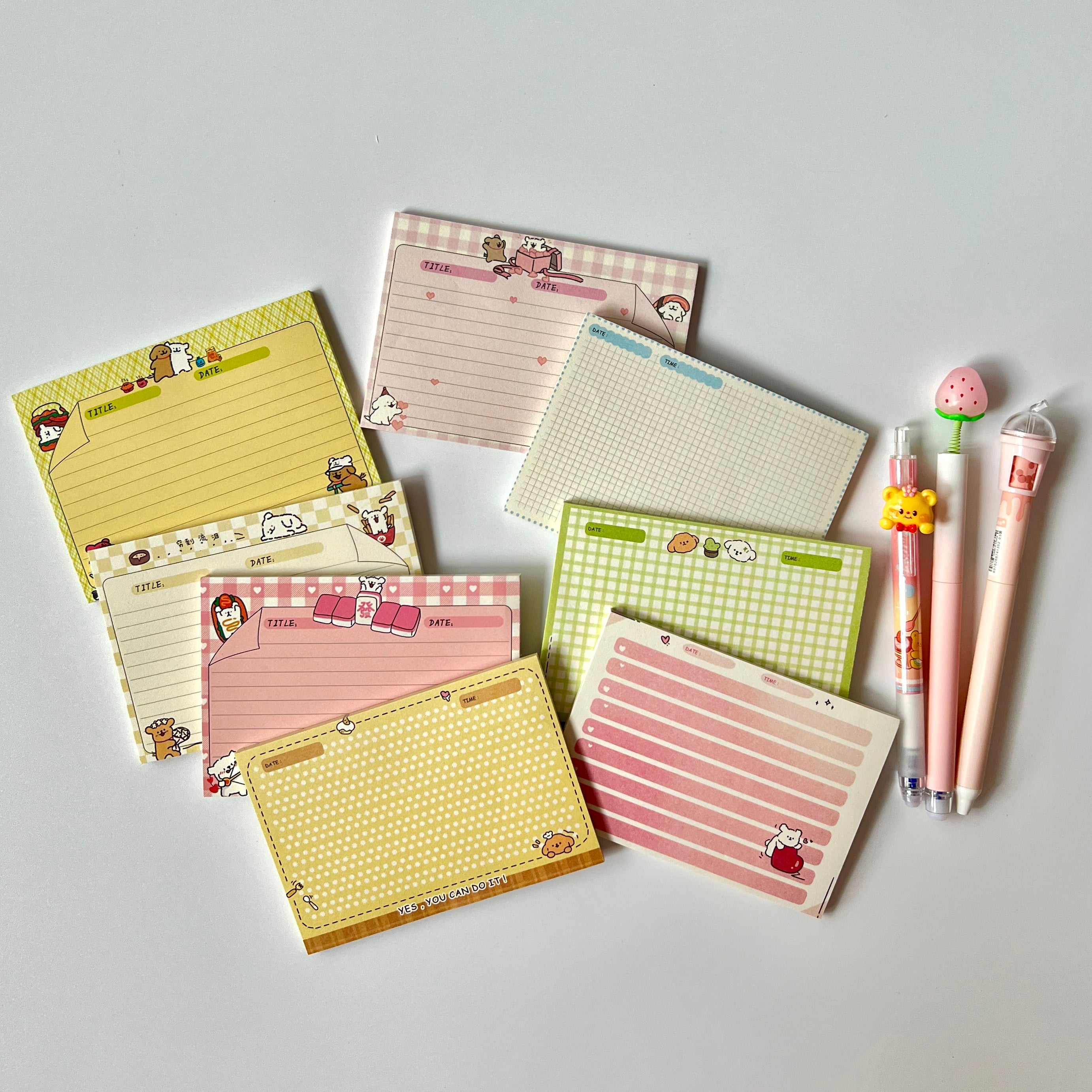 🐶 Cute Puppy Study Memo Pad Set