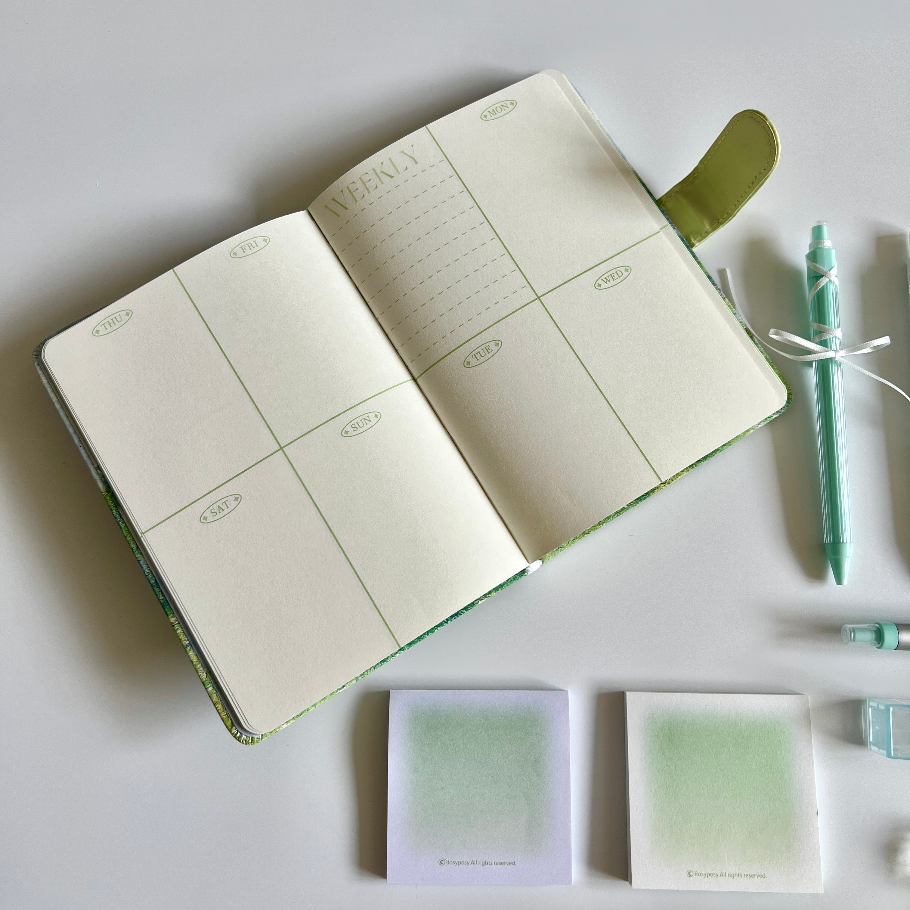 🌿 Green Giverny Spring Stationery Set