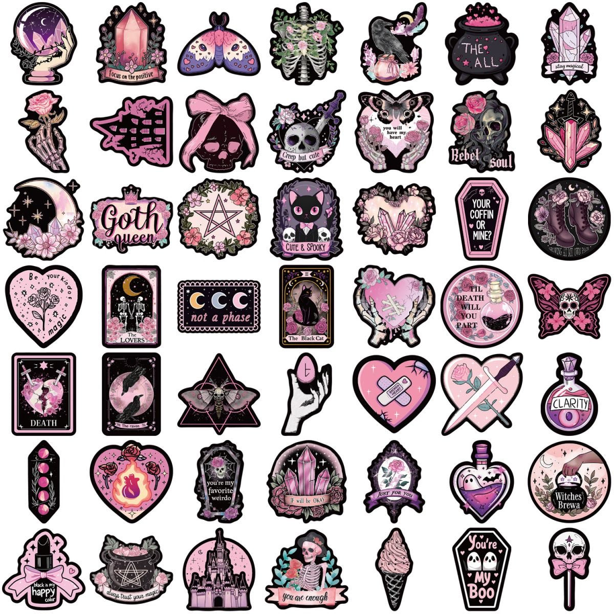 🎀 Spooky Cute Goth Stickers