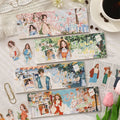 🌸 Vintage Girl Aesthetic Sticker Book (20 Sheets, 100 pcs)