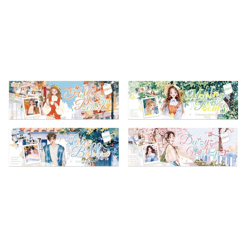 🌸 Vintage Girl Aesthetic Sticker Book (20 Sheets, 100 pcs)