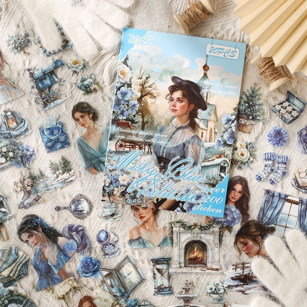 🌿 Four Seasons Vintage Aesthetic Sticker Book (20 Pages)