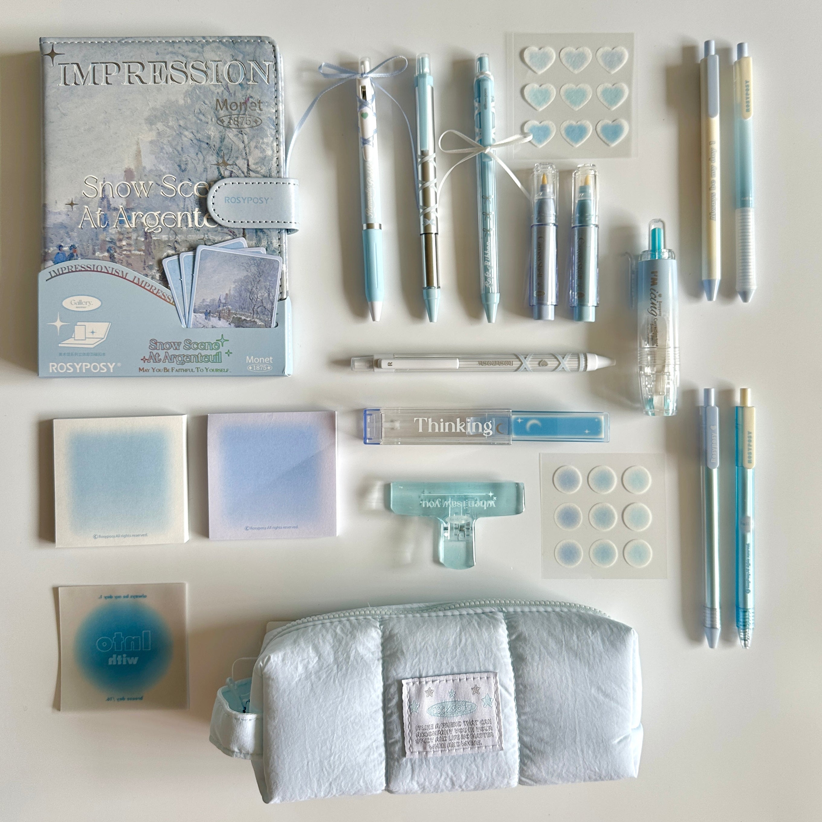 ❄️ Blue Snow Scene Stationery Set