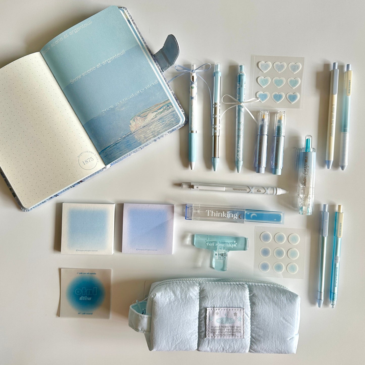 ❄️ Blue Snow Scene Stationery Set